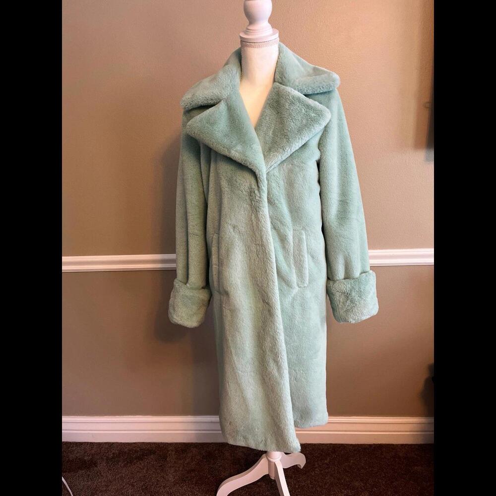 Halogen faux fur coat
